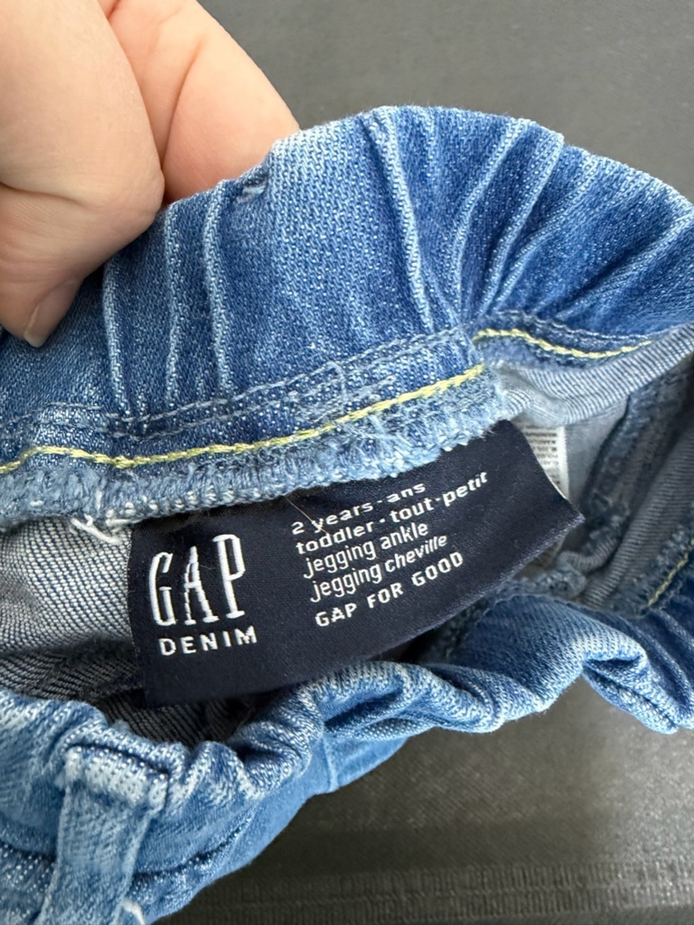 GAP Light Blue Denim Jegging Ankle Jeans with Floral Accents 2Y Girls - Picture 5 of 5